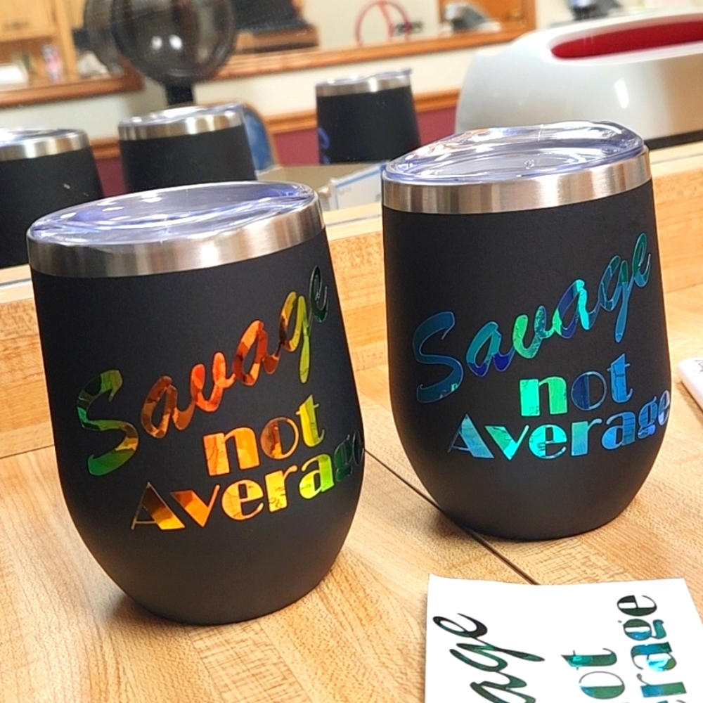 Custom wine tumbers